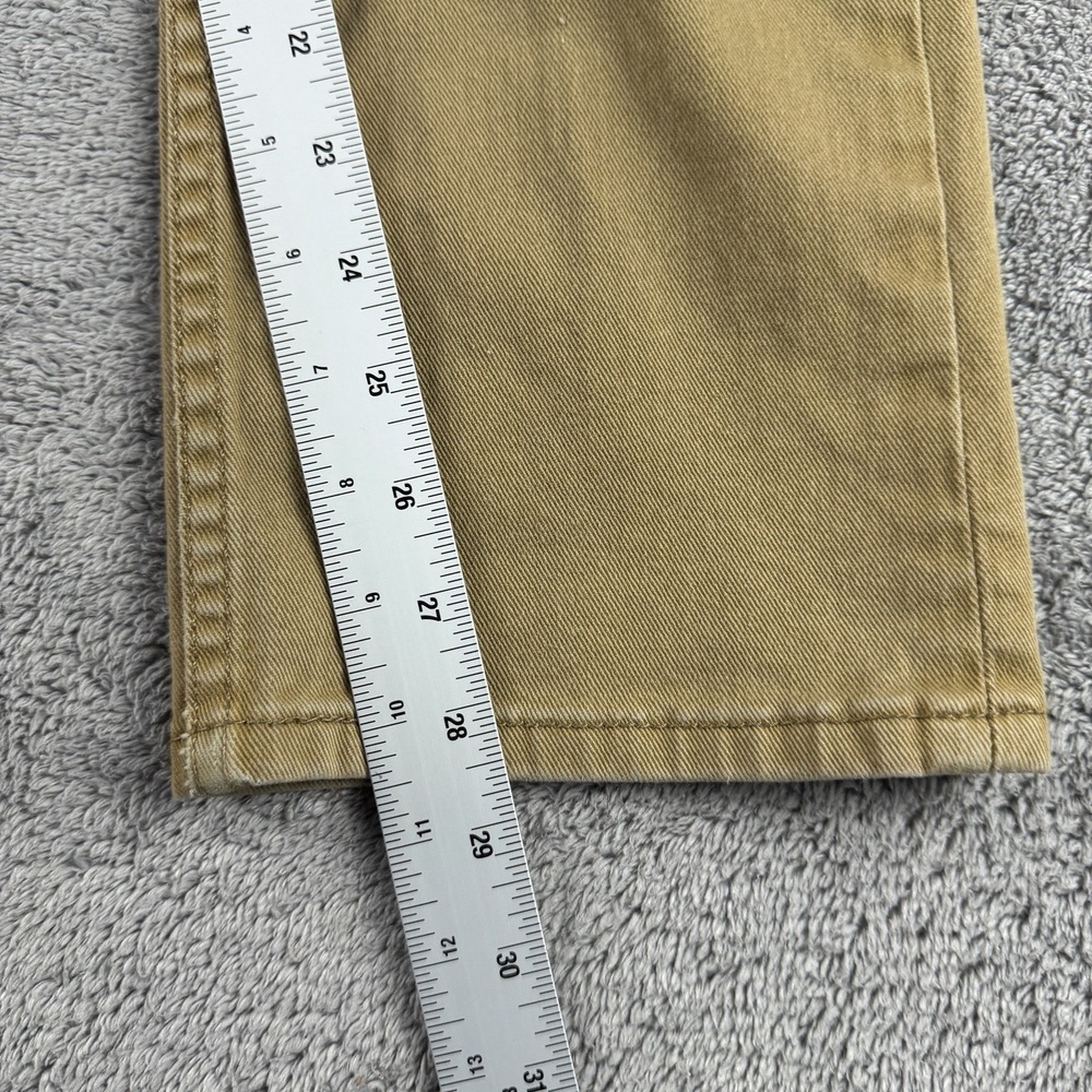 Levis 513 Slim Straight Jeans Mens 32x30 Beige Low Rise - Picture 4 of 14